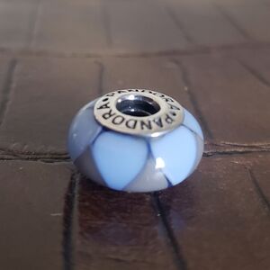 Pandora Captivating Blue Triangle Murano Charm